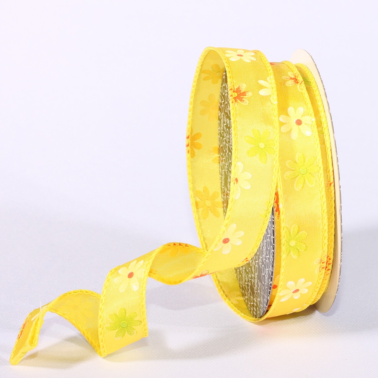 The Ribbon People Yellow and Orange Floral Wired Craft Ribbon 0.75" x 40 Yards